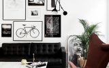 trendy-black-and-white-living-room-with-gallery-wall