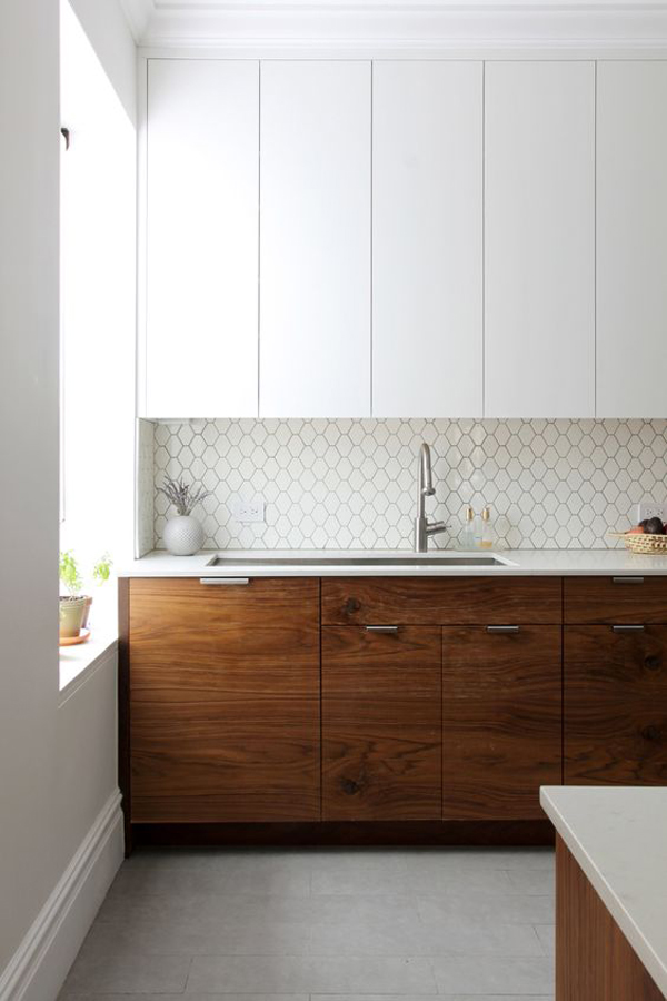 scandinavian-minimalist-kitchen-with-hexagonal-tile-backsplash