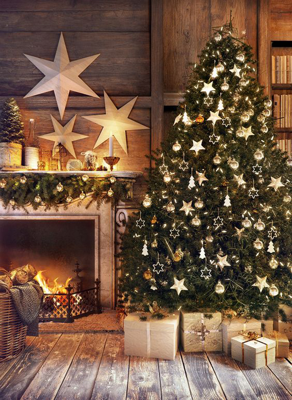 beautiful-christmas-photo-booth-with-mantel-decor