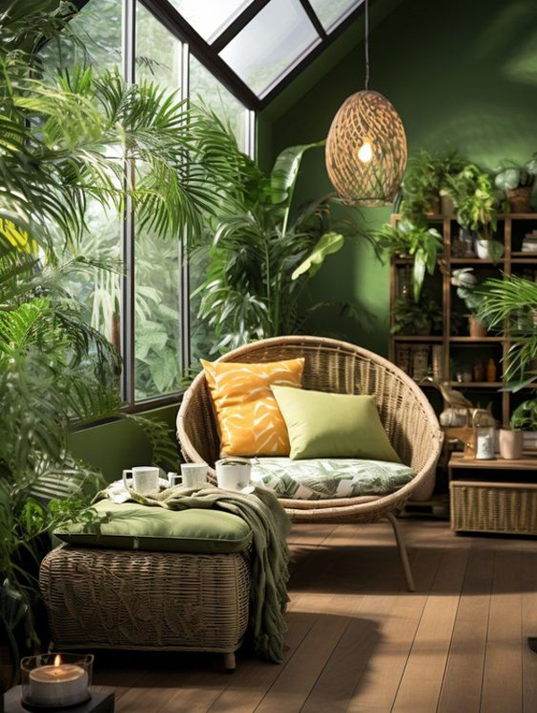 wood-and-rattan-living-furniture-with-plants