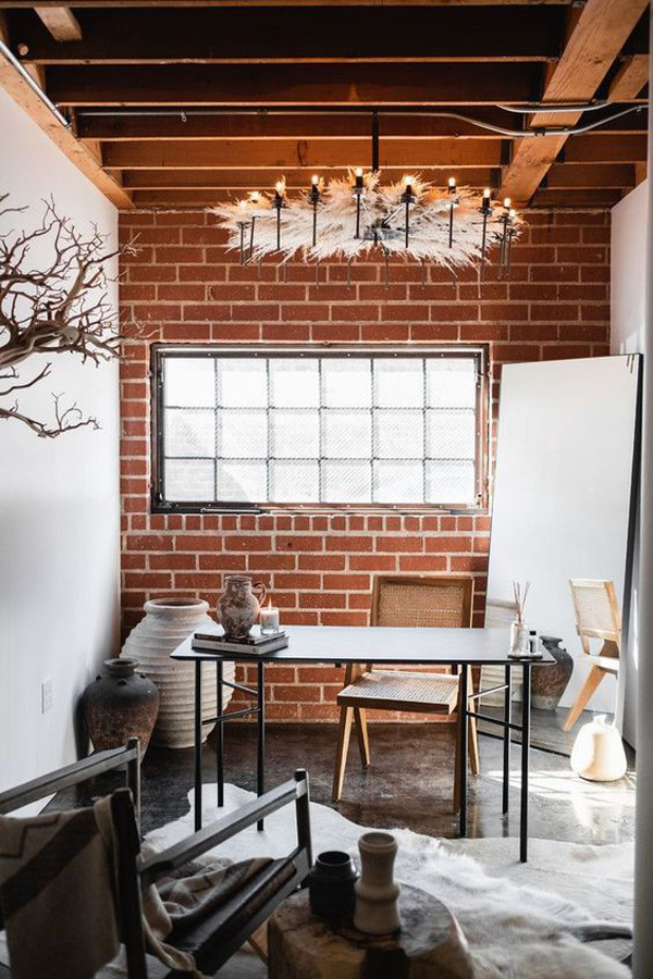 black-metal-writing-desk-industrial-home-office-with-brick-walls