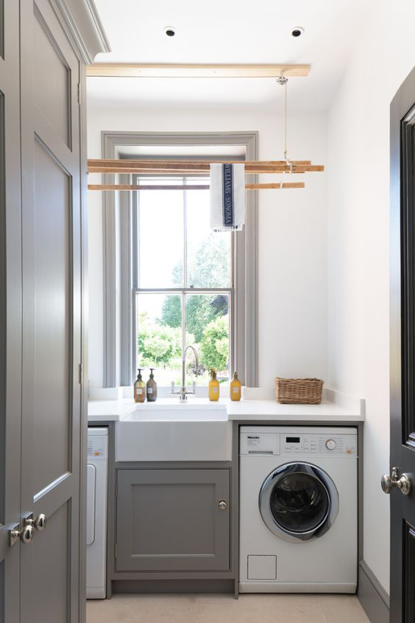 20 Minimalist Laundry And Drying Rooms That Limited Space | HomeMydesign