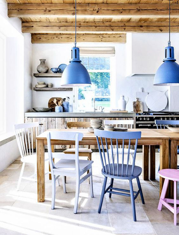 modern-farmhouse-dining-room-with-blue-color-accents