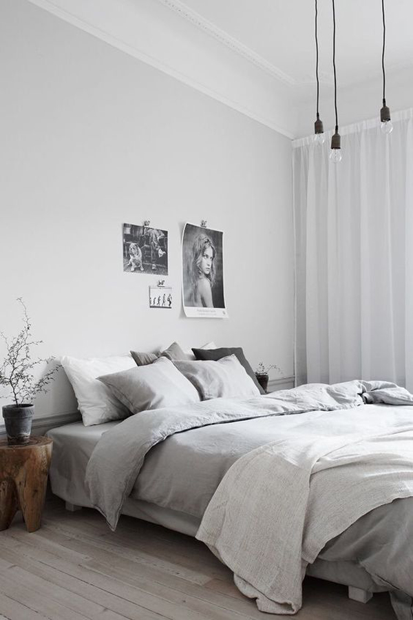 minimalist-gray-bedroom-wall-paint