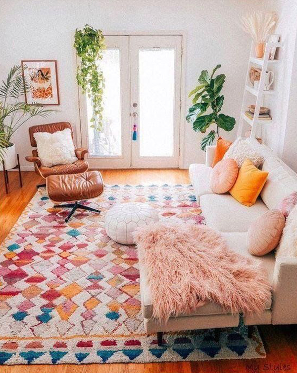 colorful-and-aesthetic-boho-living-room-rugs