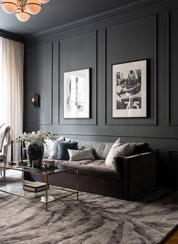 cool-gray-living-room-with-wall-trim