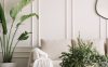 modern-tropical-living-room-with-wall-moulding-and-indoor-plants