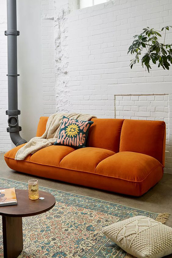 orange-velvet-sofa-bed-design