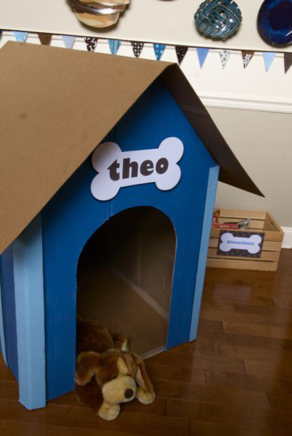 diy cardboard puppy house design
