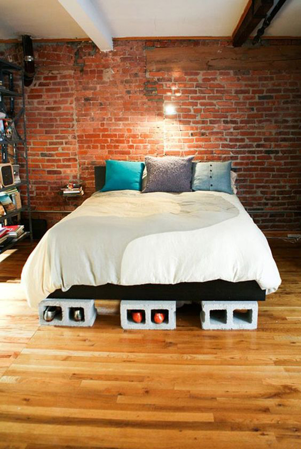 diy concrete platform bed design