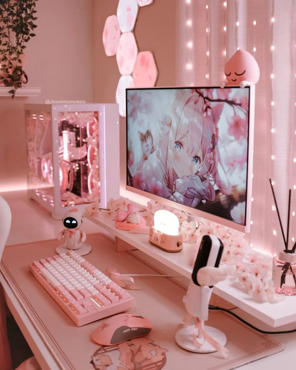 15 Cute And Stylish Girl Gaming Setup Ideas | HomeMydesign