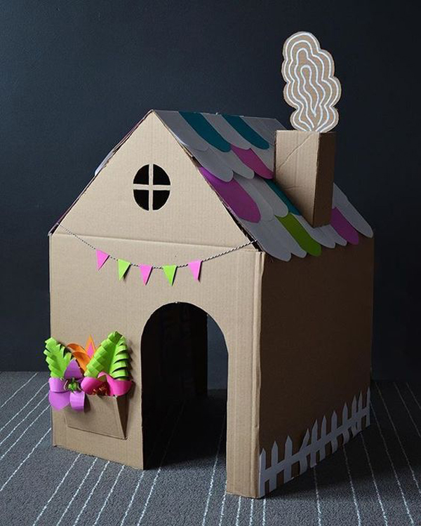 simple diy cardboard dog house design