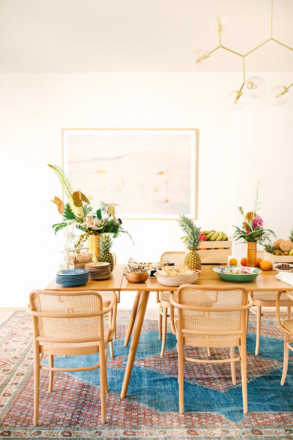 tropical summer dining party ideas