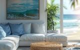 eco friendly beach living room decor