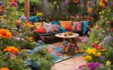 colorful diy garden decor ideas