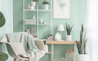 cozy mint green seating areas