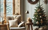 scandinavian christmas window reading nook