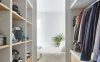 bedroom with narrow closet design