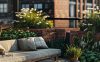 boho urban small rooftop garden for relaxing