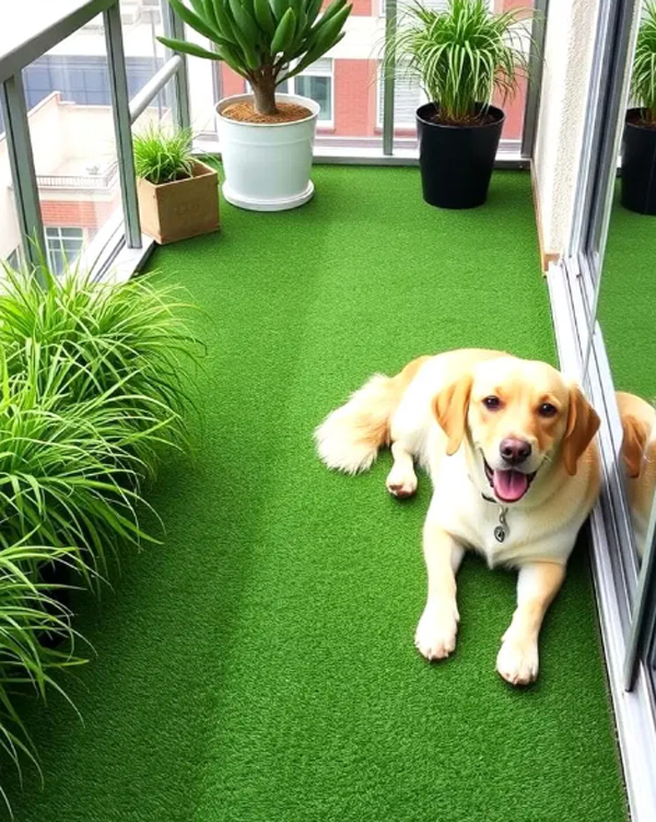 artificial grass flooring in dog balcony artificial grass flooring in dog balcony