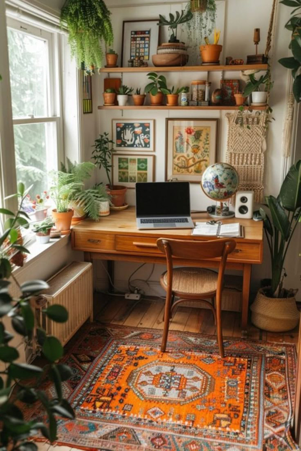 boho chic home office with eclectic accent boho chic home office with eclectic accent