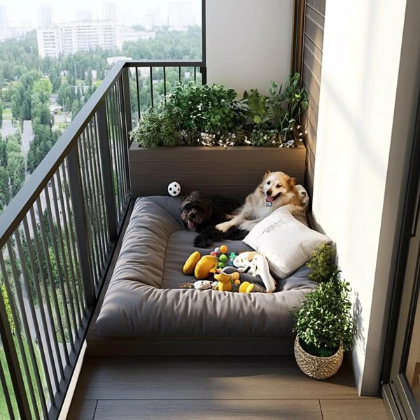 dog balcony room and playground dog balcony room and playground