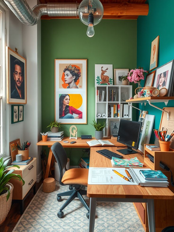 eclectic home office for small space eclectic home office for small space