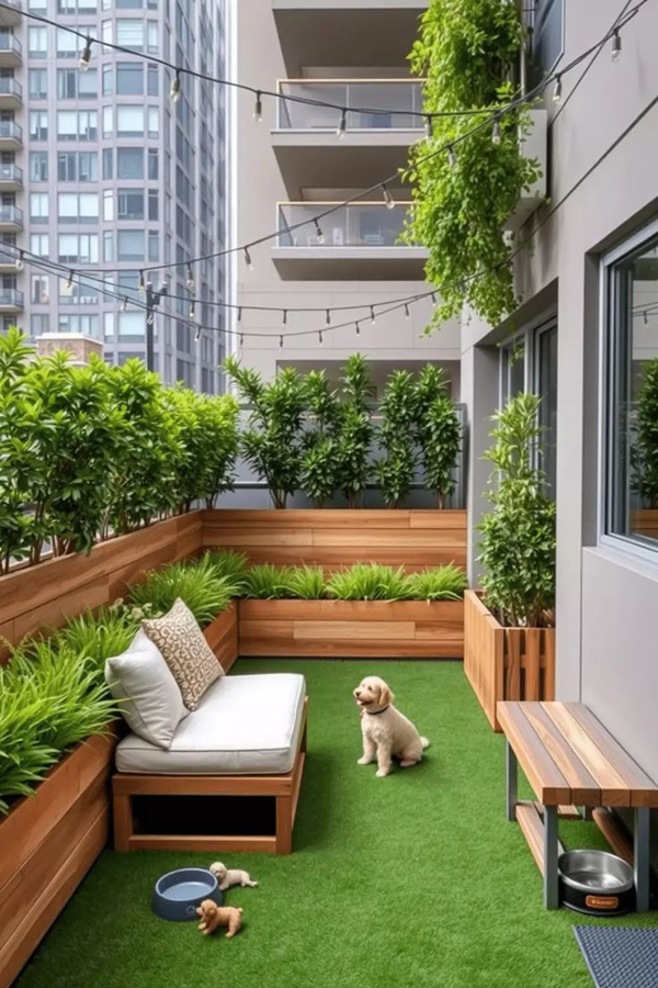 large balcony playground garden with artificial grass large balcony playground garden with artificial grass