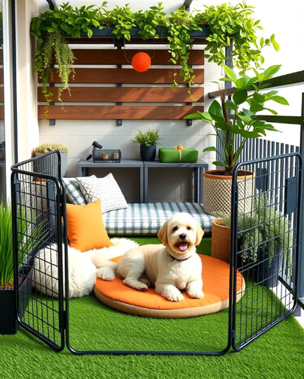 modern dog kennel and playground in balcony modern dog kennel and playground in balcony