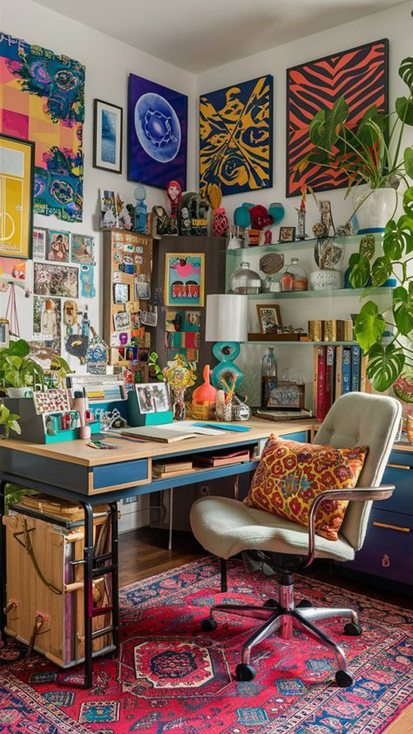 rustic eclectic home office with rugs rustic eclectic home office with rugs