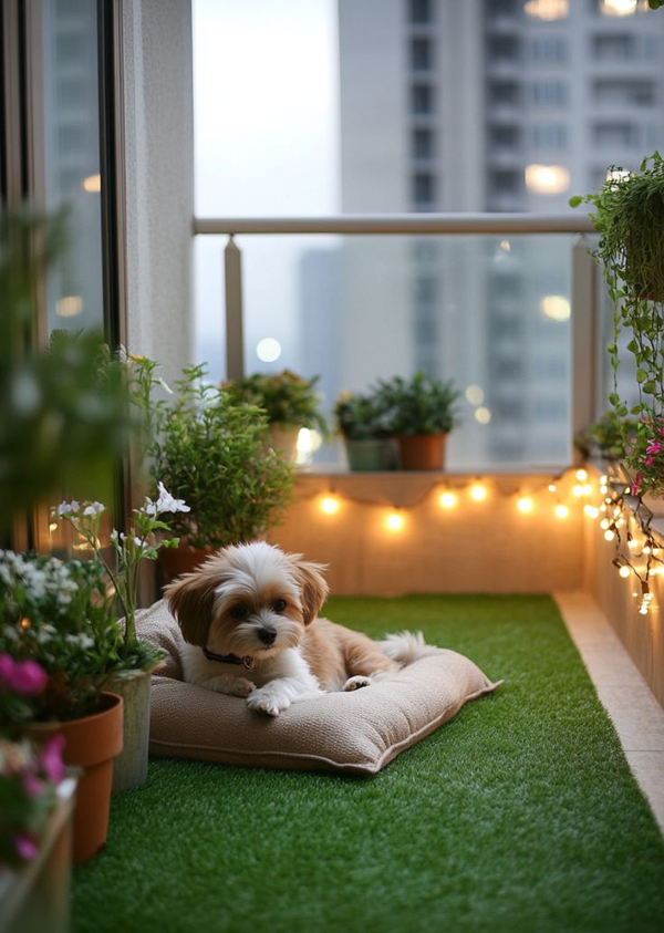 small dog playground in balcony apartment small dog playground in balcony apartment