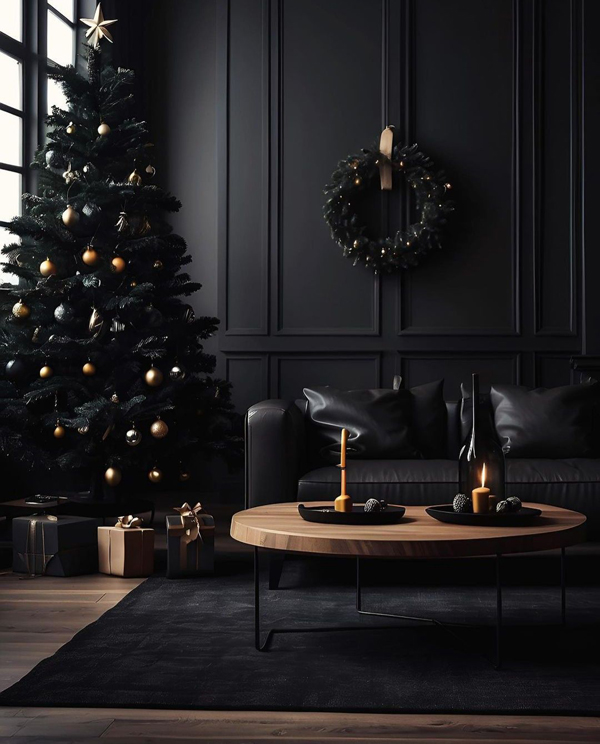 black christmas living room design black christmas living room design