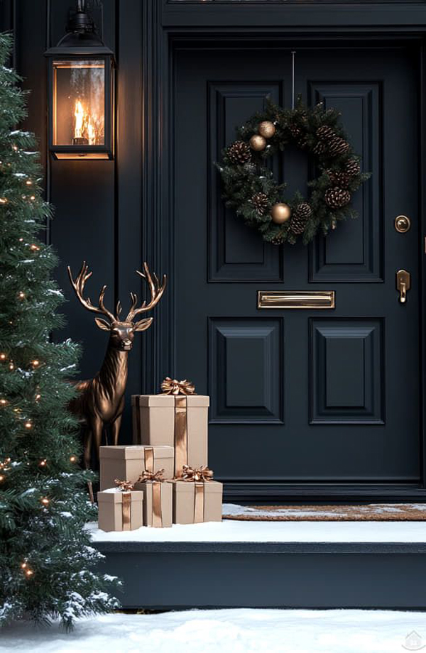 cool black christmas door decor cool black christmas door decor