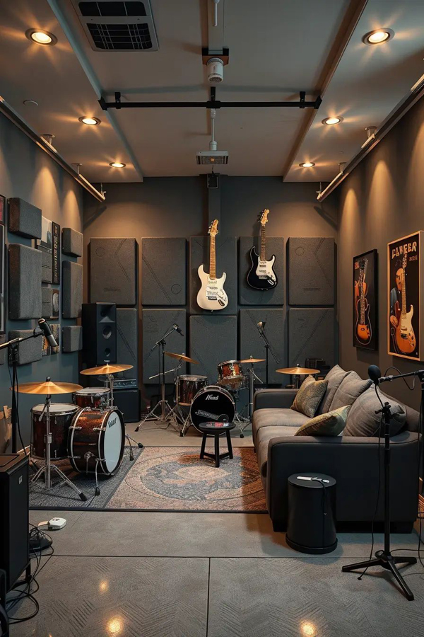 cool garage music living room design cool garage music living room design