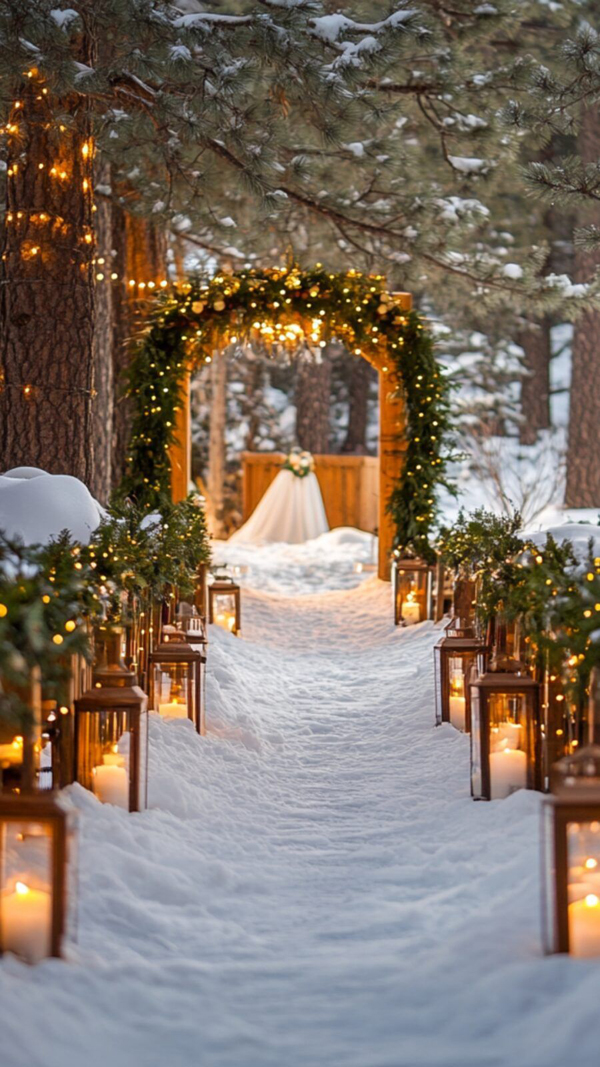 magical christmas wedding aisle decor magical christmas wedding aisle decor