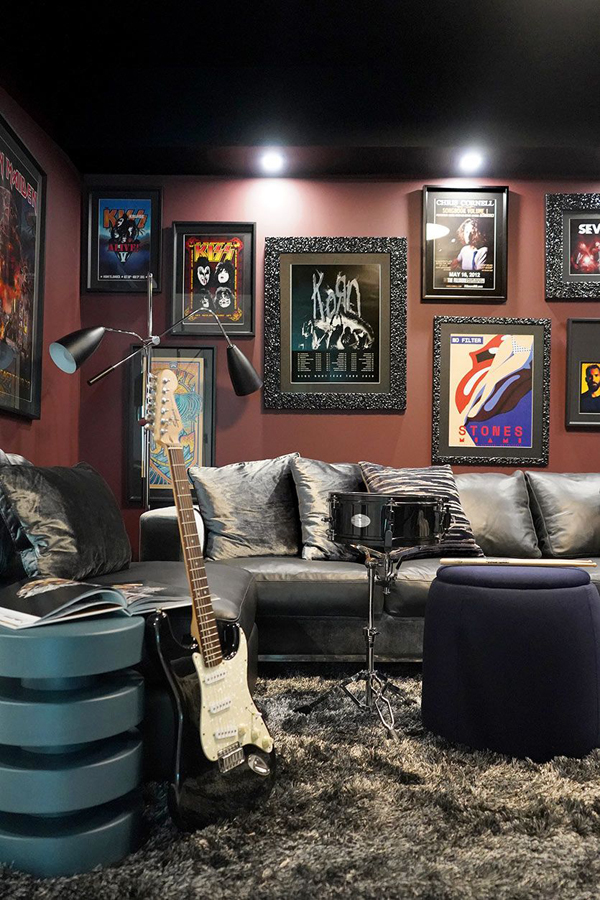 rock n roll living room design rock n roll living room design