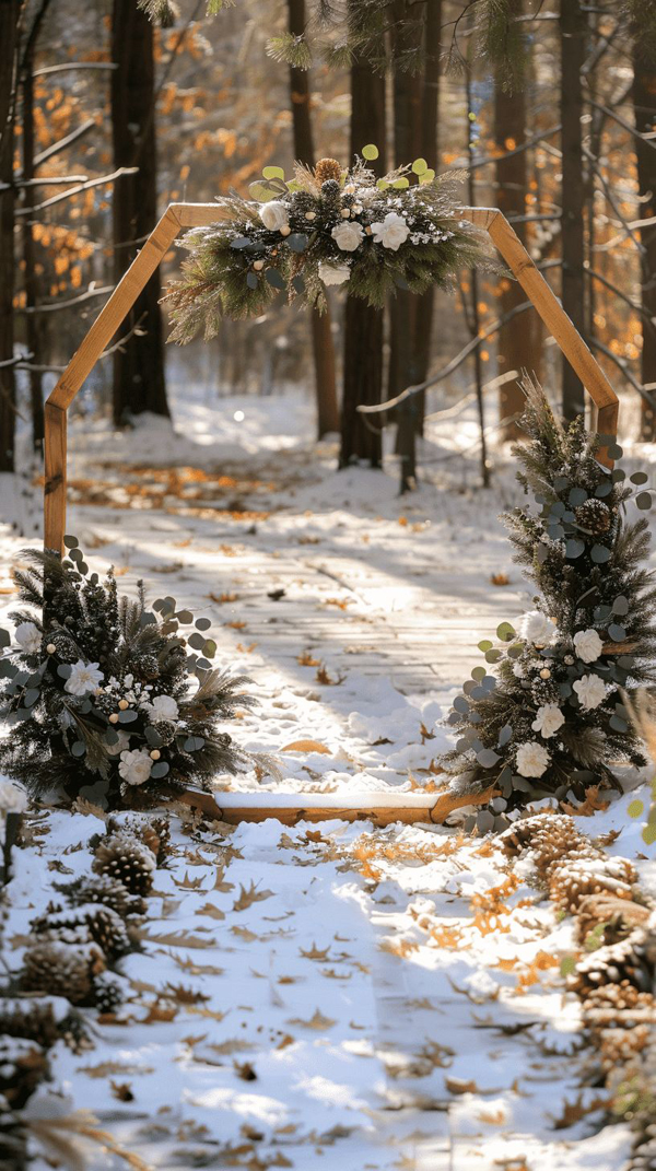 winter wedding arch ideas winter wedding arch ideas