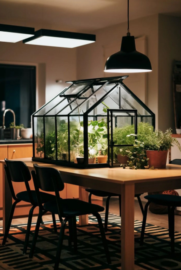 cool indoor greenhouse in dining table cool indoor greenhouse in dining table