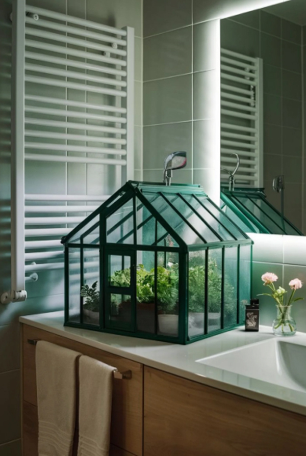indoor greenhouse in the bathroom indoor greenhouse in the bathroom