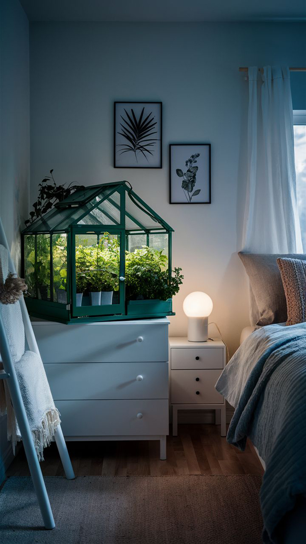 minimalist bedroom with indoor greenhouse minimalist bedroom with indoor greenhouse