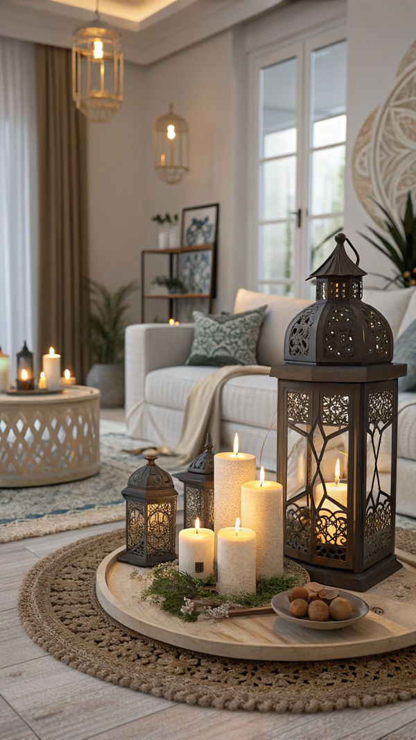 aesthetic ramadan living room with lantern aesthetic ramadan living room with lantern