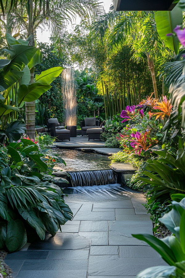 beautiful bali inspired garden with water pond beautiful bali inspired garden with water pond