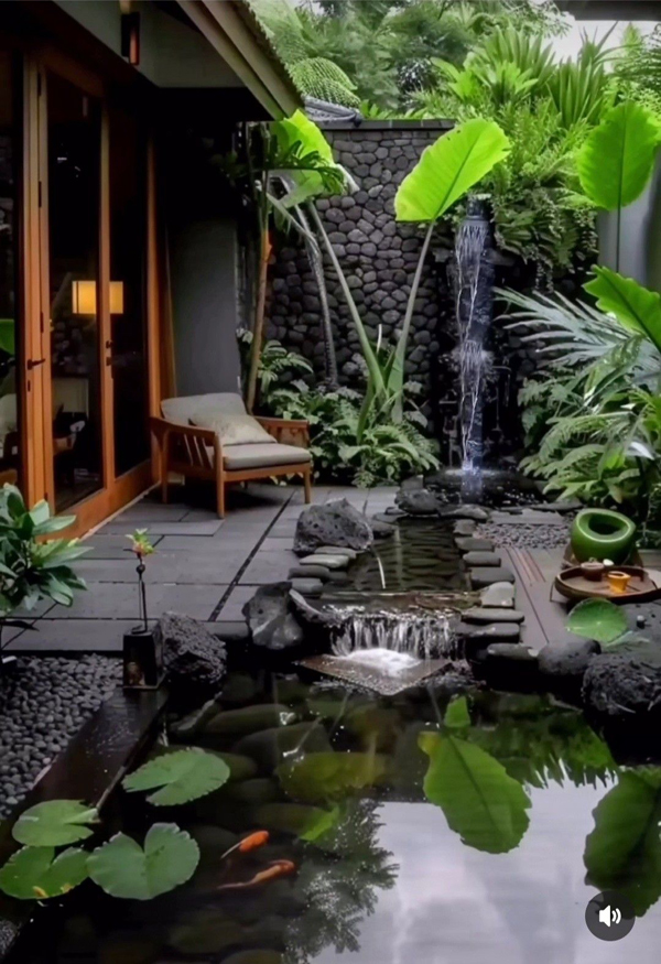 tiny backyard bali garden with fish pond tiny backyard bali garden with fish pond