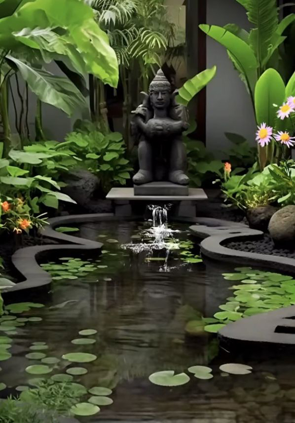 unique bali garden landscape with pond unique bali garden landscape with pond